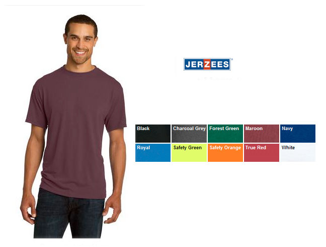 jerzees 100 polyester t-shirt