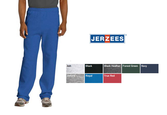 Frezees 8 oz sweatpant open bottom and pockets