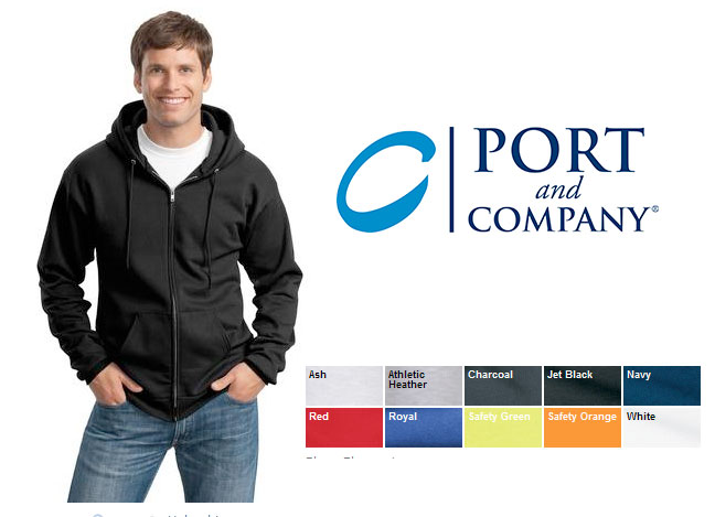 Port and Co Zipper Hooded Colors